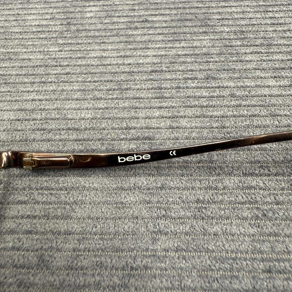 Bebe Over The Top BB5107 Y2k Eyeglasses Shiny Brown 210 Leopard Print 52-18-135
